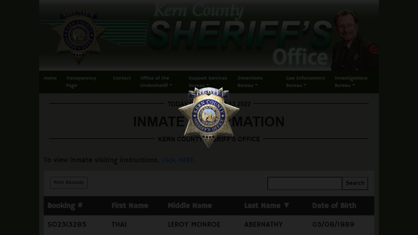 Inmate Information | KCSO